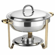4 L Round Chafing Dish Food Warmer Tray Buffet Catering Stainless Steel  picture