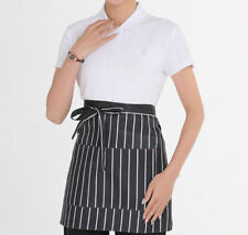 Waitress Waiter Waist Stripes Apron 2 Pockets Home Cooking Kitchen Chef Uniform picture