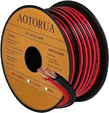 50FT 18/2 Gauge Red Black Cable Hookup Electrical Wire 18AWG 2 Conductor 2 Colo picture