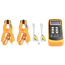 Dual Channel K Type Digital Thermocouple Thermometer 6802 II 2 Pipe Clamp,New picture