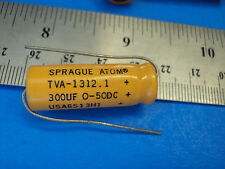 7C 1-PCS TVA-1312.1 Capacitor Sprague Atom 300UF  50V Tube Amp Made in USA  picture
