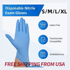 1-3000Pcs Gloves 4 Mil Medical Nitrile Exam Latex Free Disposable Glove S/M/L/XL picture