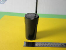 EMPTY VINTAGE MICROSCOPE OBJECTIVE BLACK CONTAINER LEITZ GERMANY 3 BIN#28-97 picture