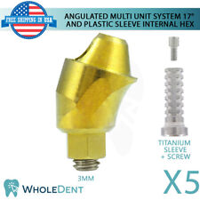 Angulated Multi Unit 17° Titanium Sleeve Set 3mm Dental Im plant Internal Hex picture