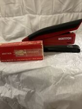 Vintage Bostitch InPro Red  Stapler And Vintage Box Of Staples School/office picture