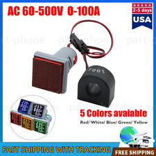 AC 60-500V 0-100A 3-in-1 Voltmeter Ammeter LED Digital Voltage Current Meter US picture