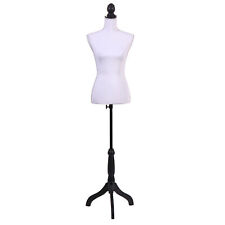 Female Mannequin Torso Dress Form Clothing Display Fabric Surface Tripod Stand picture