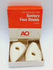 Vintage American Optical Sanitary Face Shields 11645 New In Open Box 3 Pair picture