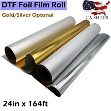 US Stock, 24in x 164ft DTF Gold / Silver Foil Film Roll, Cold Peel picture