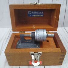 Vintage Brown & Sharpe Bench Micrometer .0001 _ 233 In Wooded Case picture