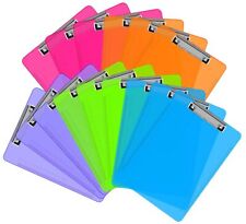 Clipboards, 15 Pack Plastic Clipboards Low Profile Clip Standard A4 Letter Si... picture