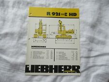 Liebherr R921 excavator brochure picture