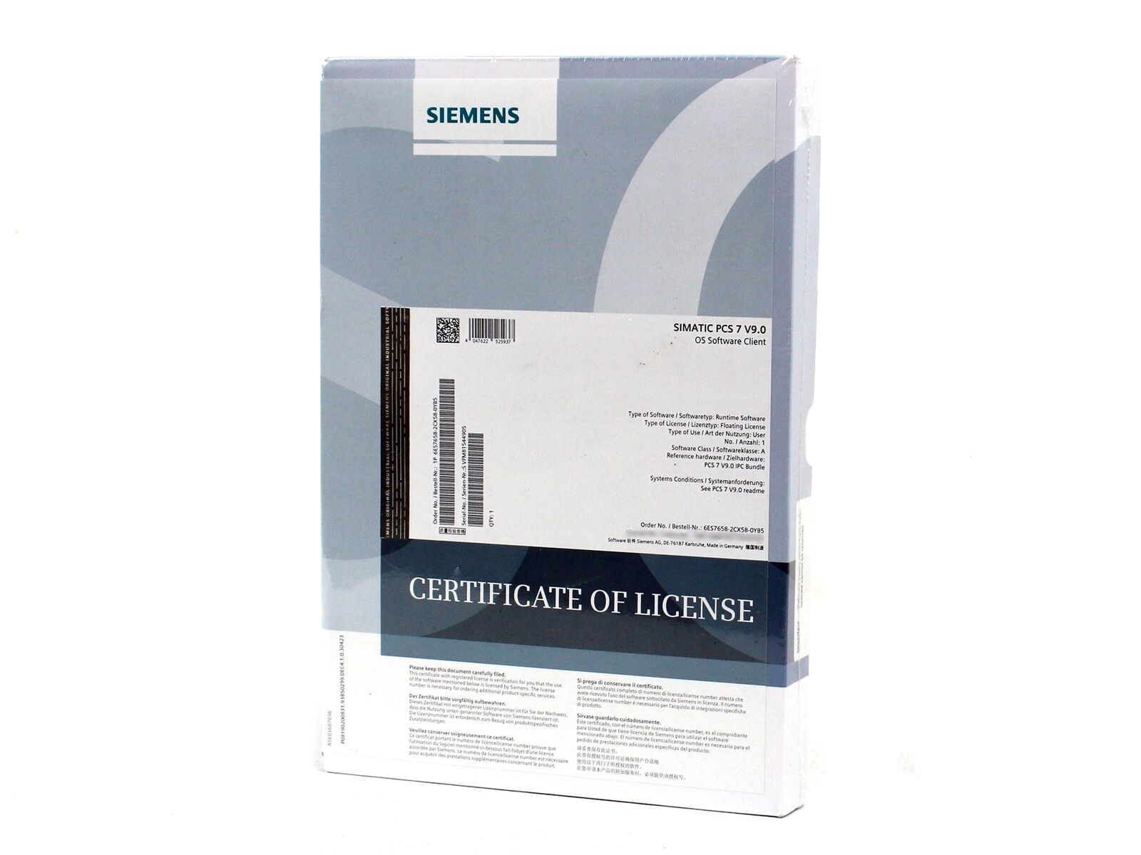 NEW Siemens Simatic PCS 7 V9.0 OS Runtime Software Client Floating License
