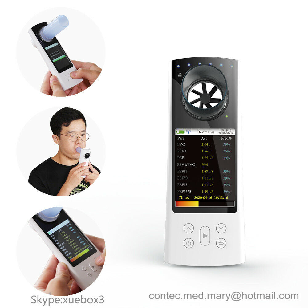 Handheld Digital Spirometer Pulmonary Function Spirometry,Bluetooth +USB SP80B