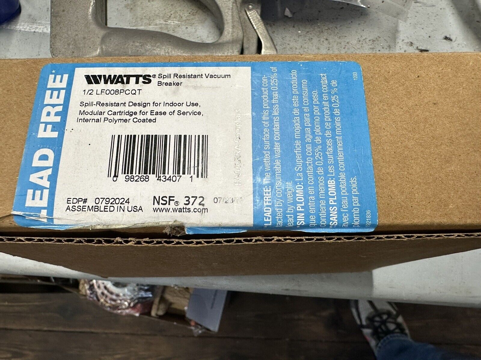 Watts 1/2” Vacuum Breaker LF008PCQT-SC