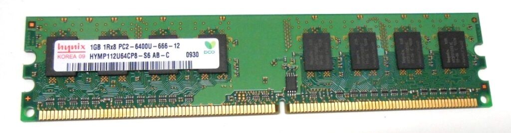HYNIX, DDR2, HYMP112U64CP8-S6 AB-C, 1GB  1RX8 PC2-6400U-666-12, 800 MHZ