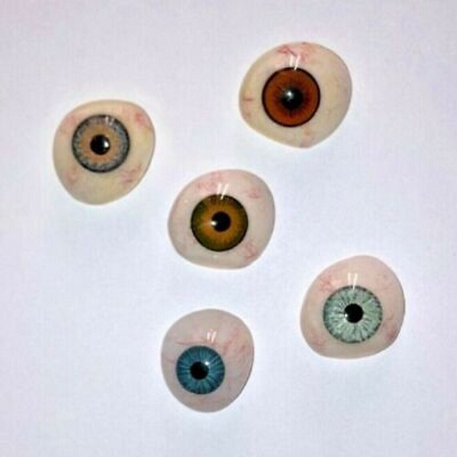 Vintage Human Prosthetic Eye ~ Antique Artificial Mix Eye Set Of 5 Pcs