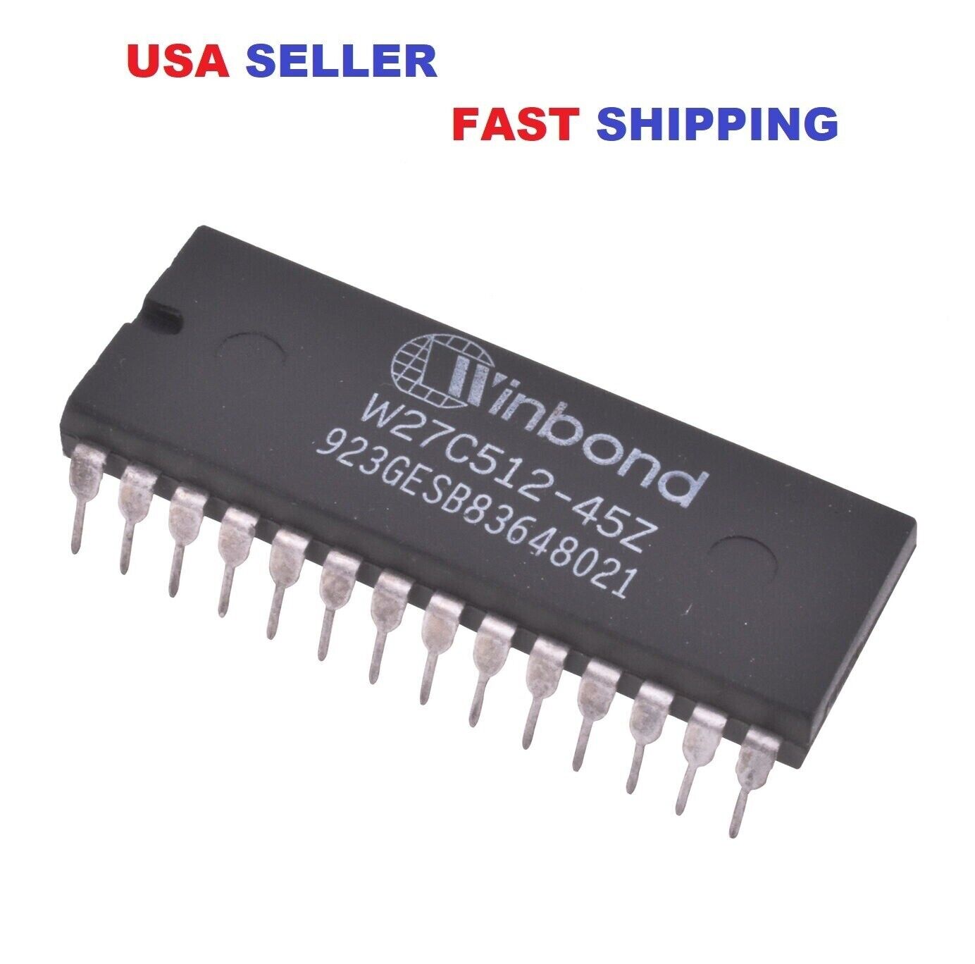 1 x W27C512-45Z WINBOND DIP-28 IC EEPROM 512KBIT USA