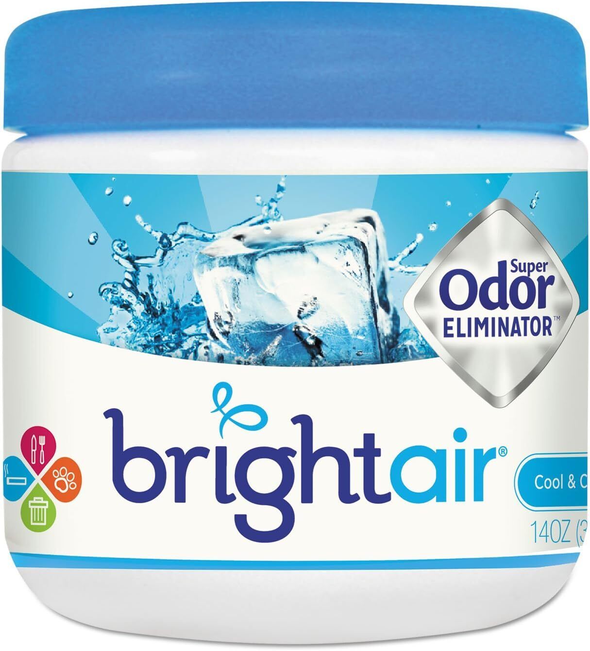 Bright Air 900090 Solid Air Freshener and Odor Eliminator, Cool and Clean Scent,