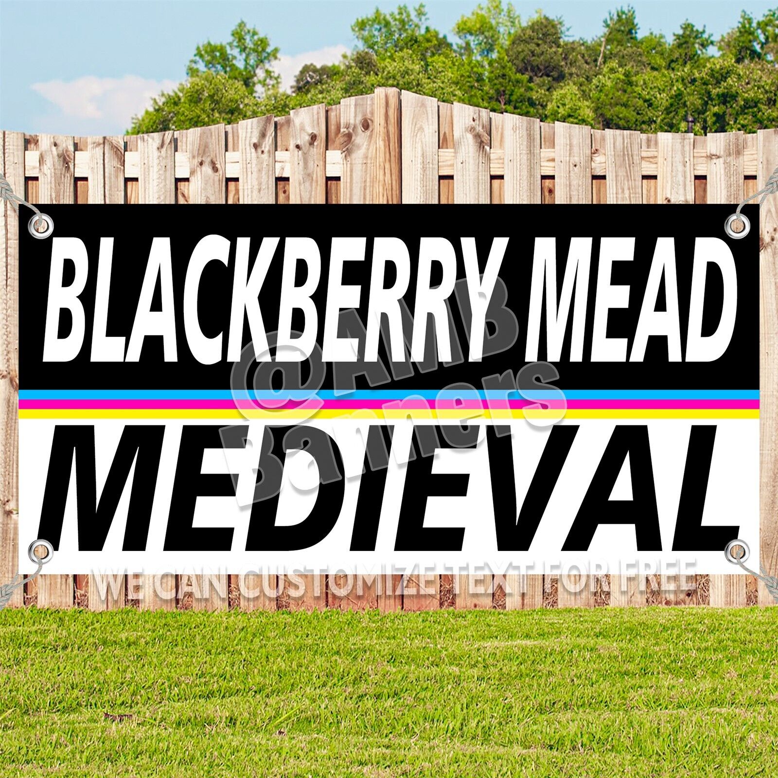 BLACKBERRY MEAD Advertising Vinyl Banner Flag Sign Many Sizes MEDIEVAL V2