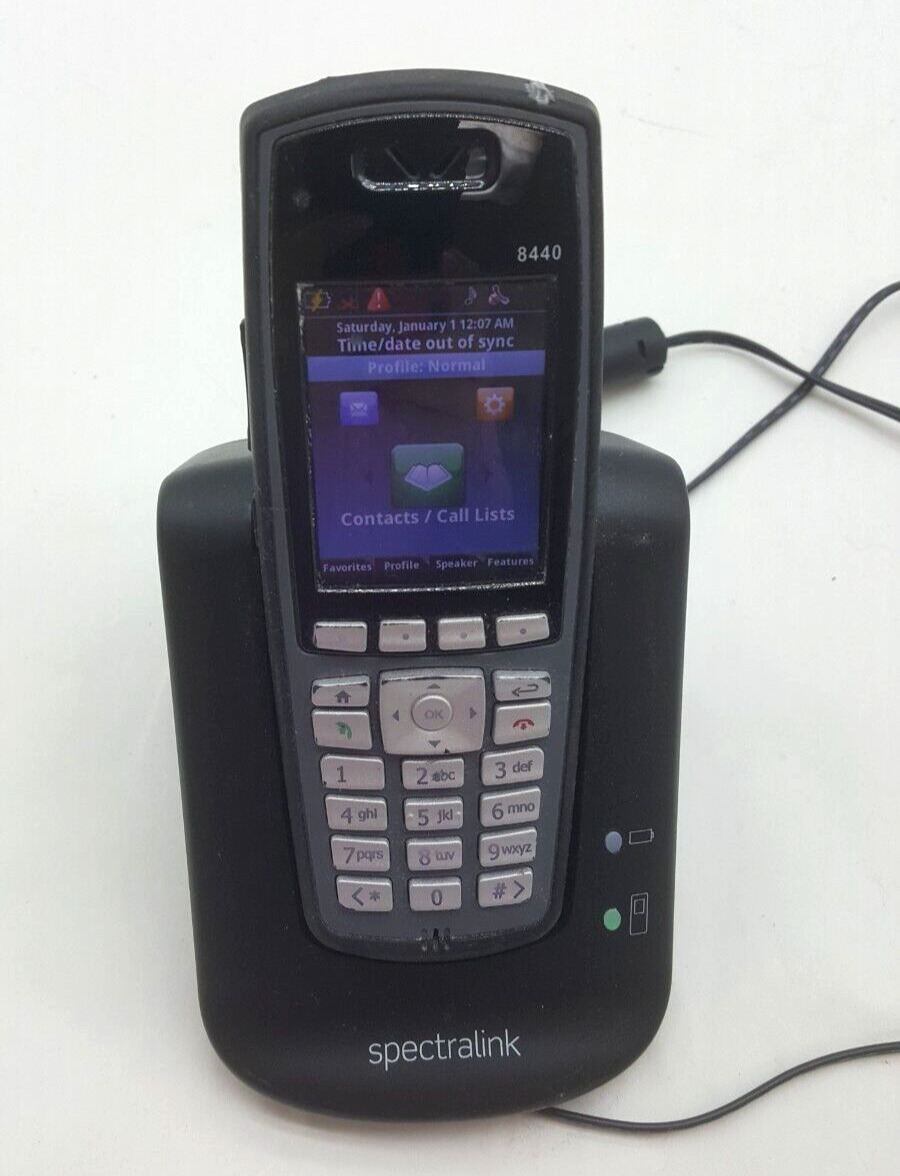 Spectralink 8440 VoIP Phone - comes with battery and Charging Dock