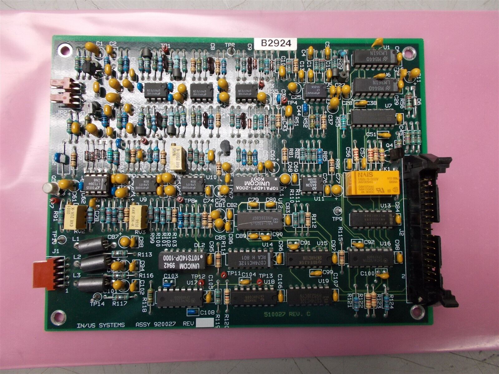 IN/US Systems Board Assy 920027 Removed From IN/US Systems B-RAM Model 3