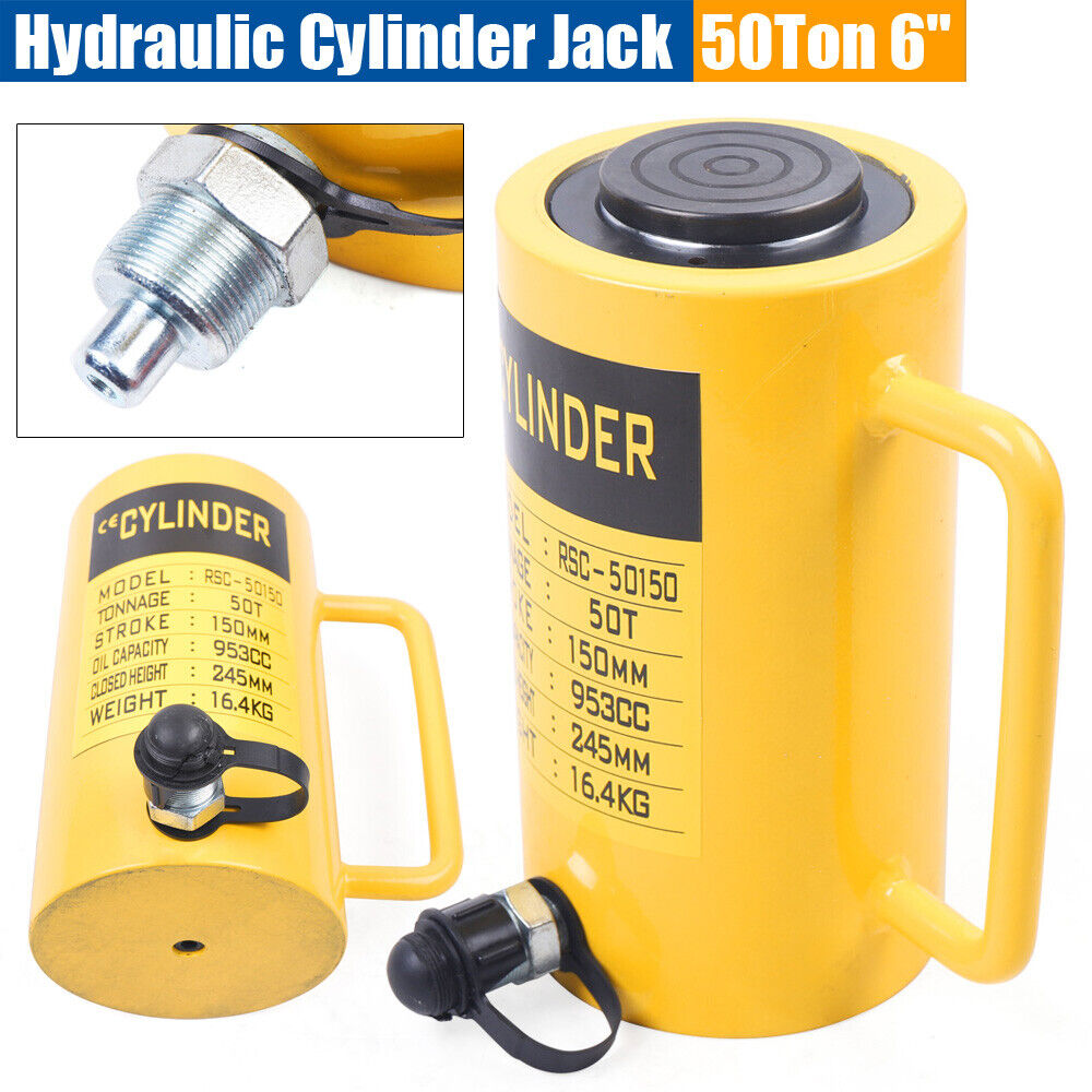 50 Ton Hydraulic Cylinder Jack Solid 6\