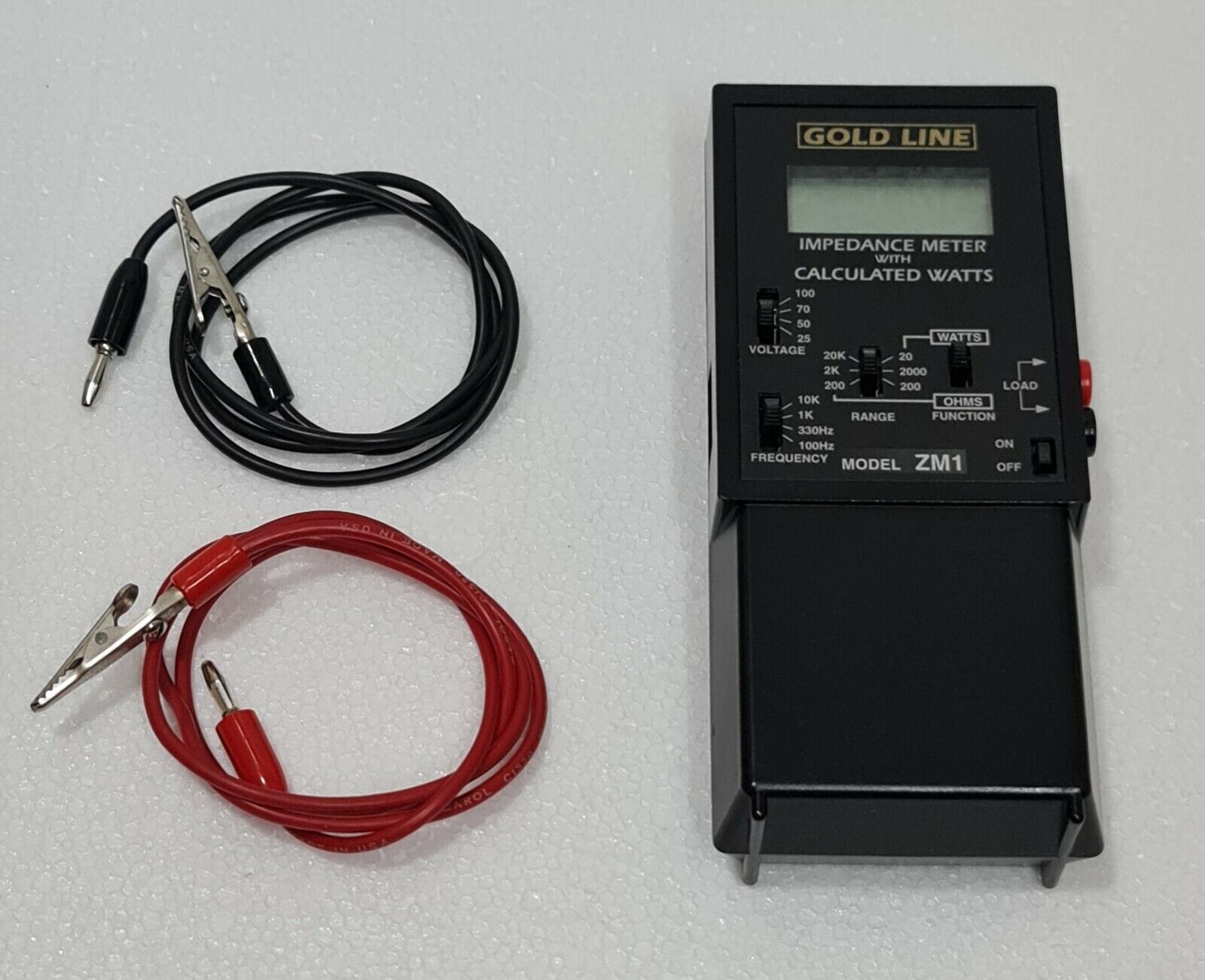 GOLDLINE MODEL ZM1 IMPEDANCE METER WITH CALCULATED WATTS S/N:9110201