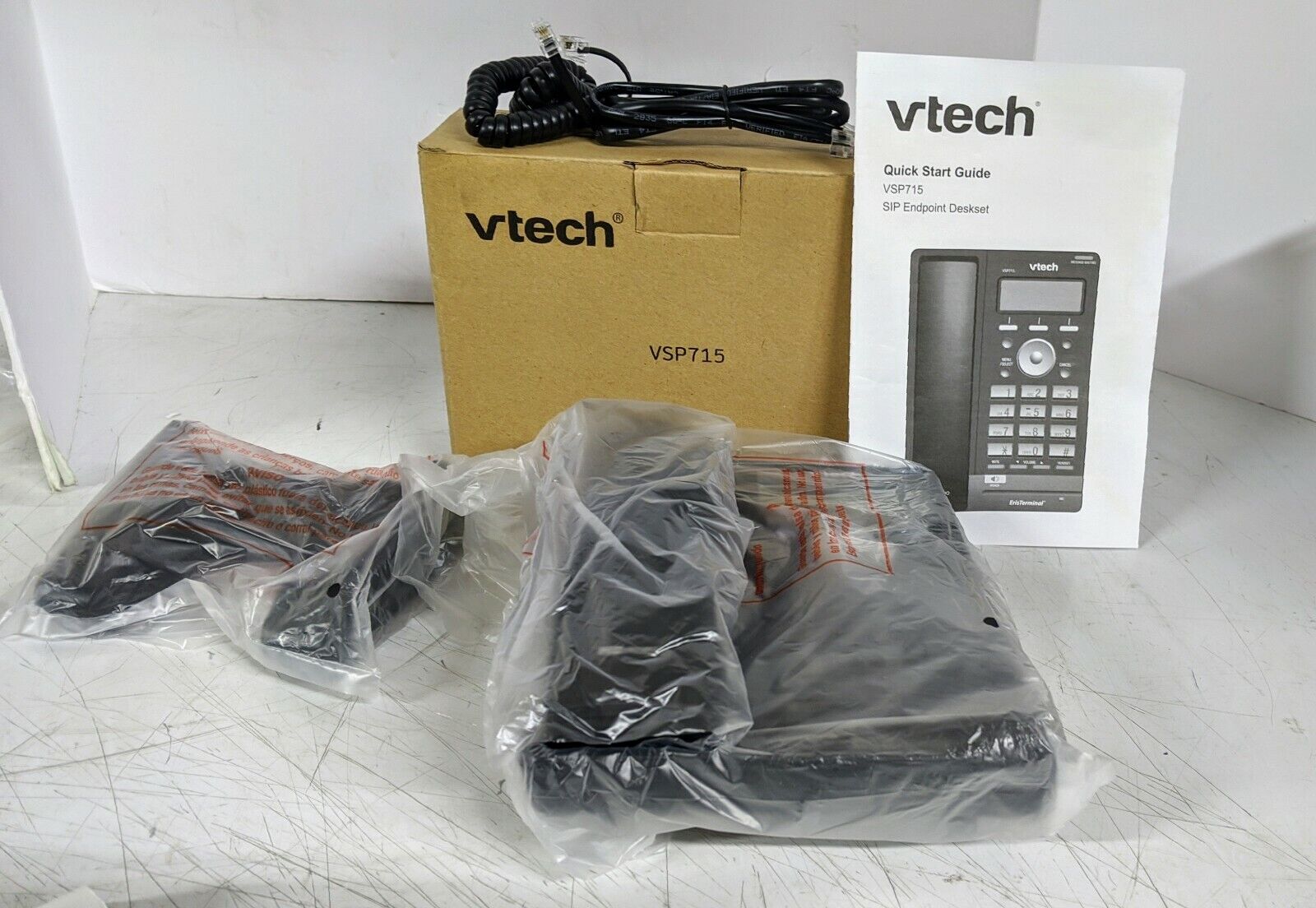 Vtech VSP715 ErisTerminal Deskset VoIP Phone and Device New in Box 
