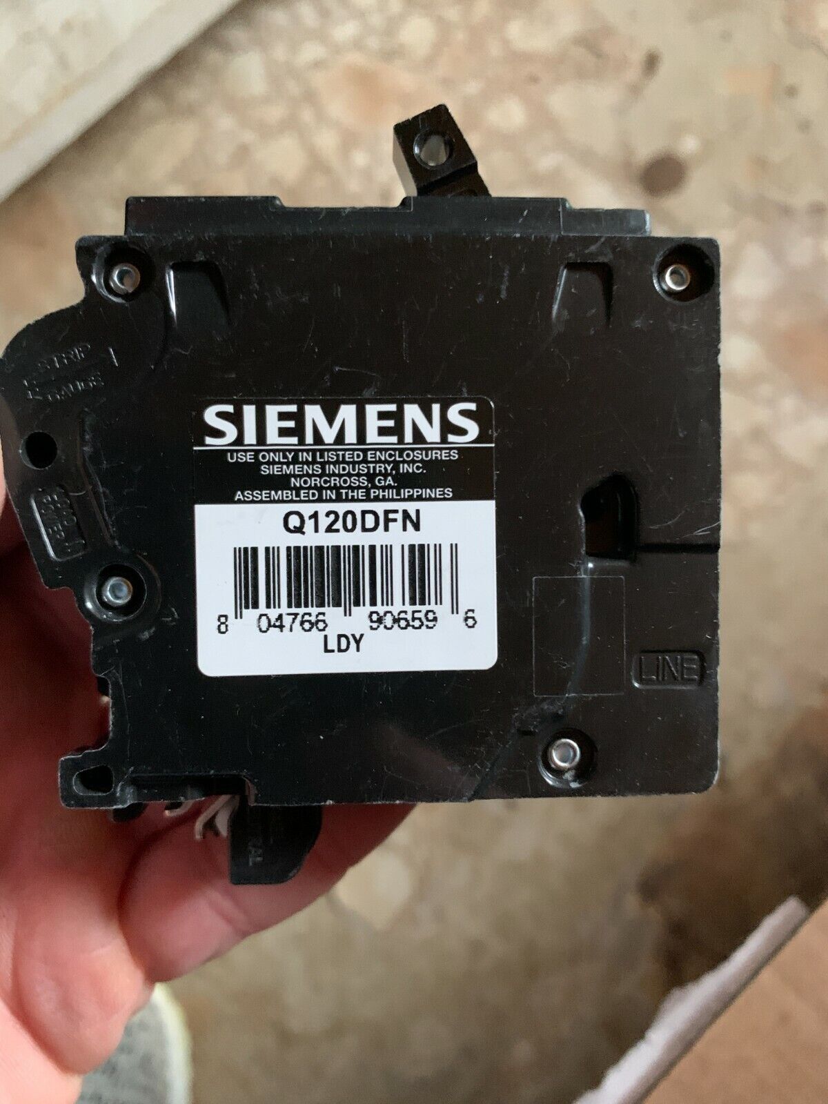 Siemens Q120DFN Arc-Fault/Ground-Fault Dual Function Circuit Breaker