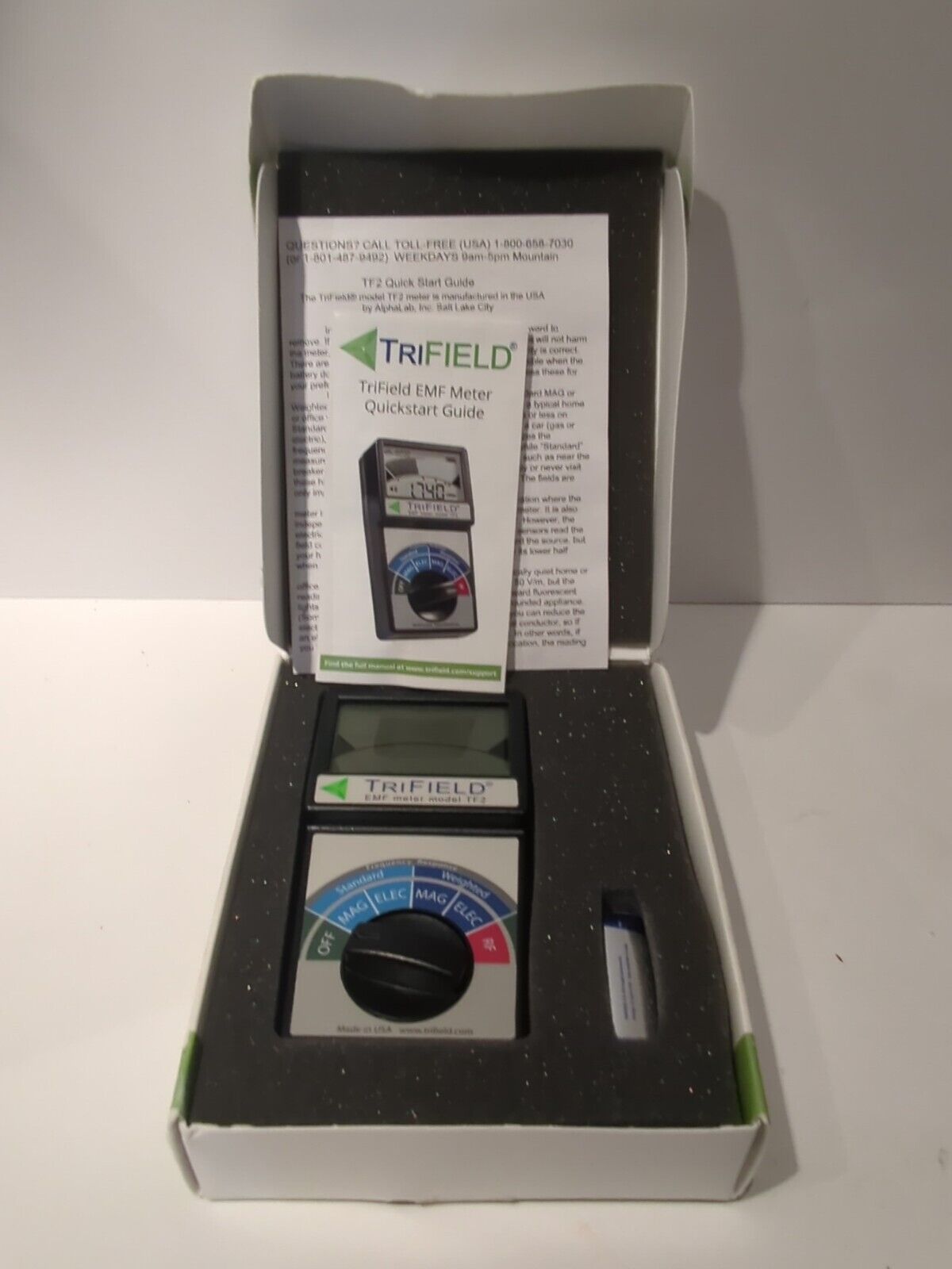 TriField EMF Meter Model TF2 Magnetic Field Radio Frequency Meter, Open Box
