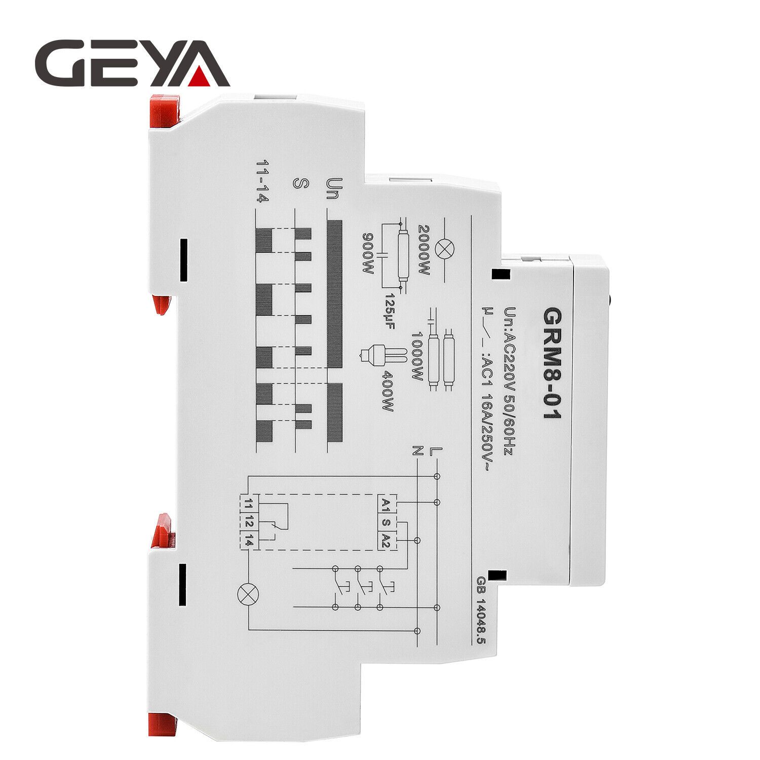 GEYA Memory Relay Latching Relay Impulse Relay Electronic 16A 12V-240V Din Rail