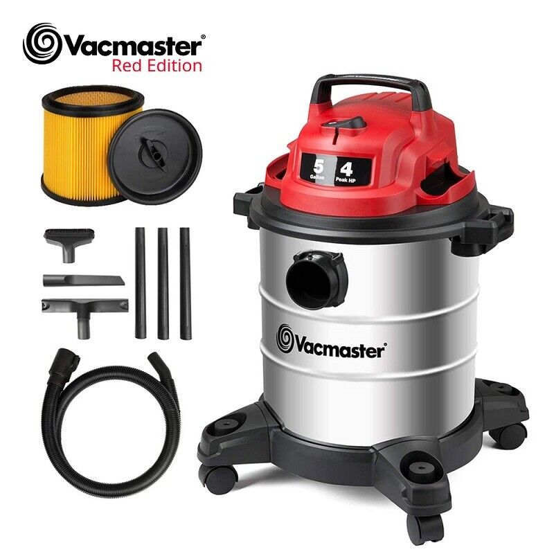 Vacmaster Edition Wet Dry Car Shop Vacuum Cleaner 5 GAL 4 HP Stainless Steel