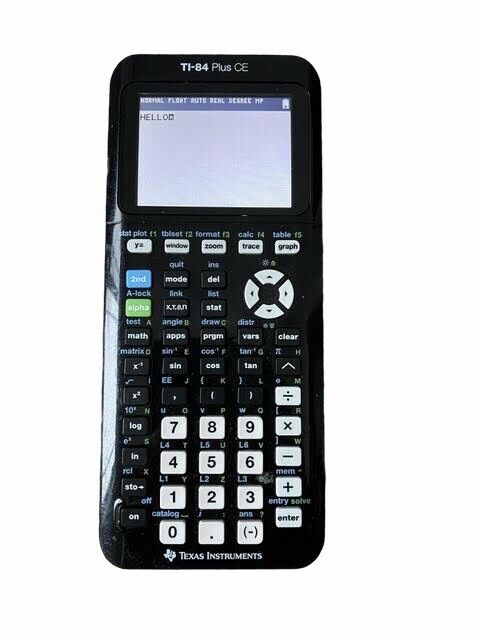 Texas Instruments TI-84 Plus CE Graphing Calculator - Includes Cover & Charger
