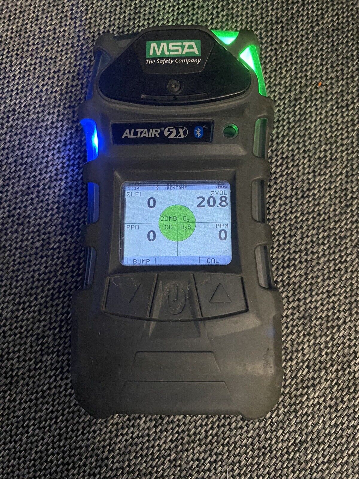 MSA Altair 5X Bluetooth Combustable Gas Detector 4 Gas COMB O2 CO H2S Calibrated