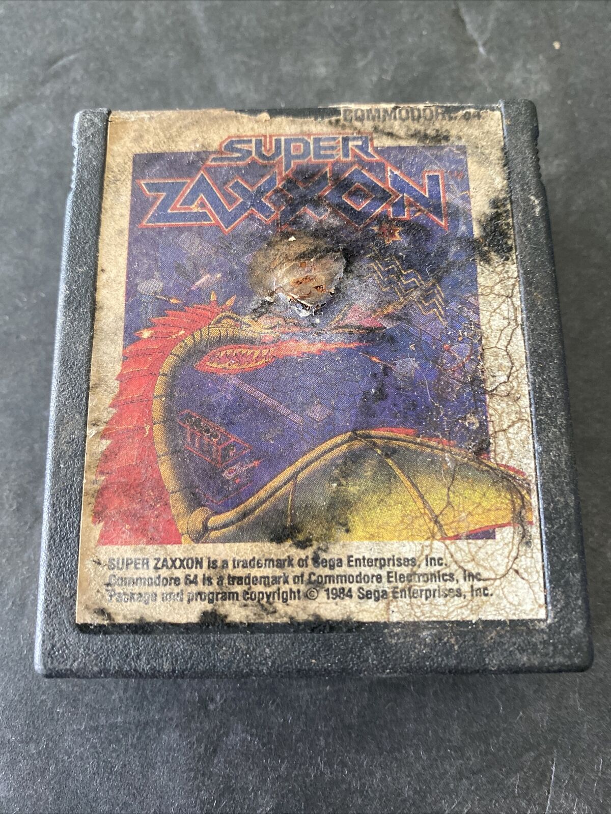 Commodore 64 C64 128 SUPER ZAX Cartridge ZAXXON GOLD Beveled Fingers