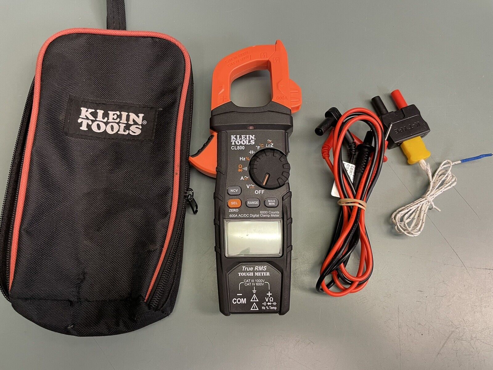 Klein Tools CL800 Digital AC TRMS Low Impedance Auto-Range Clamp Meter Kit New