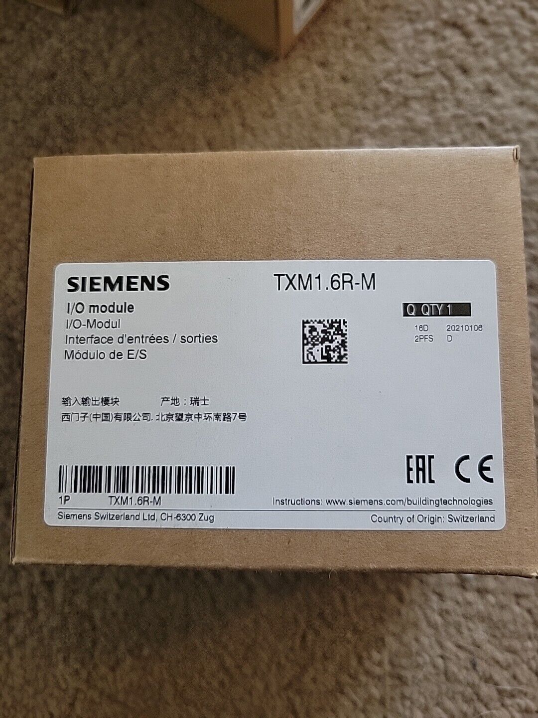 SIEMENS TXM1.8X - I/O Module - 1 Box