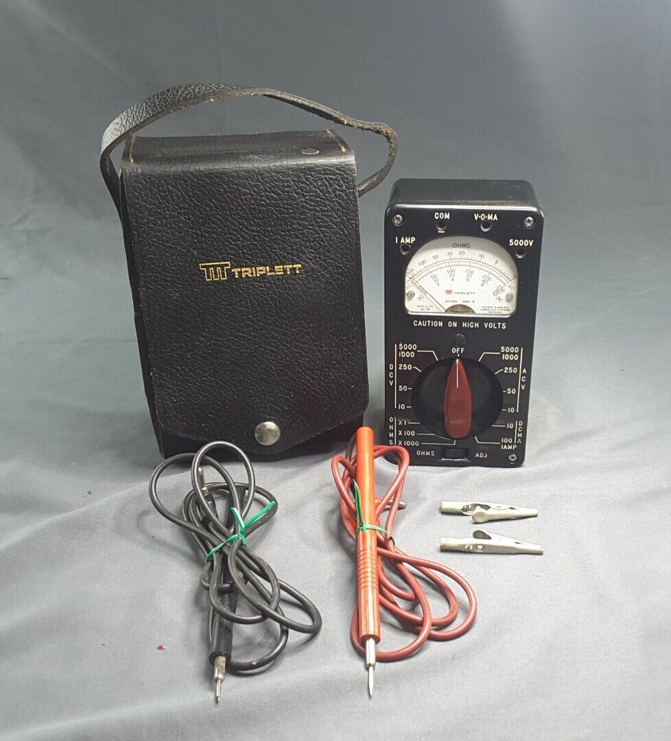 Vintage Triplett Model 666-R Volt Ohm- Milliammeter With Original Case 