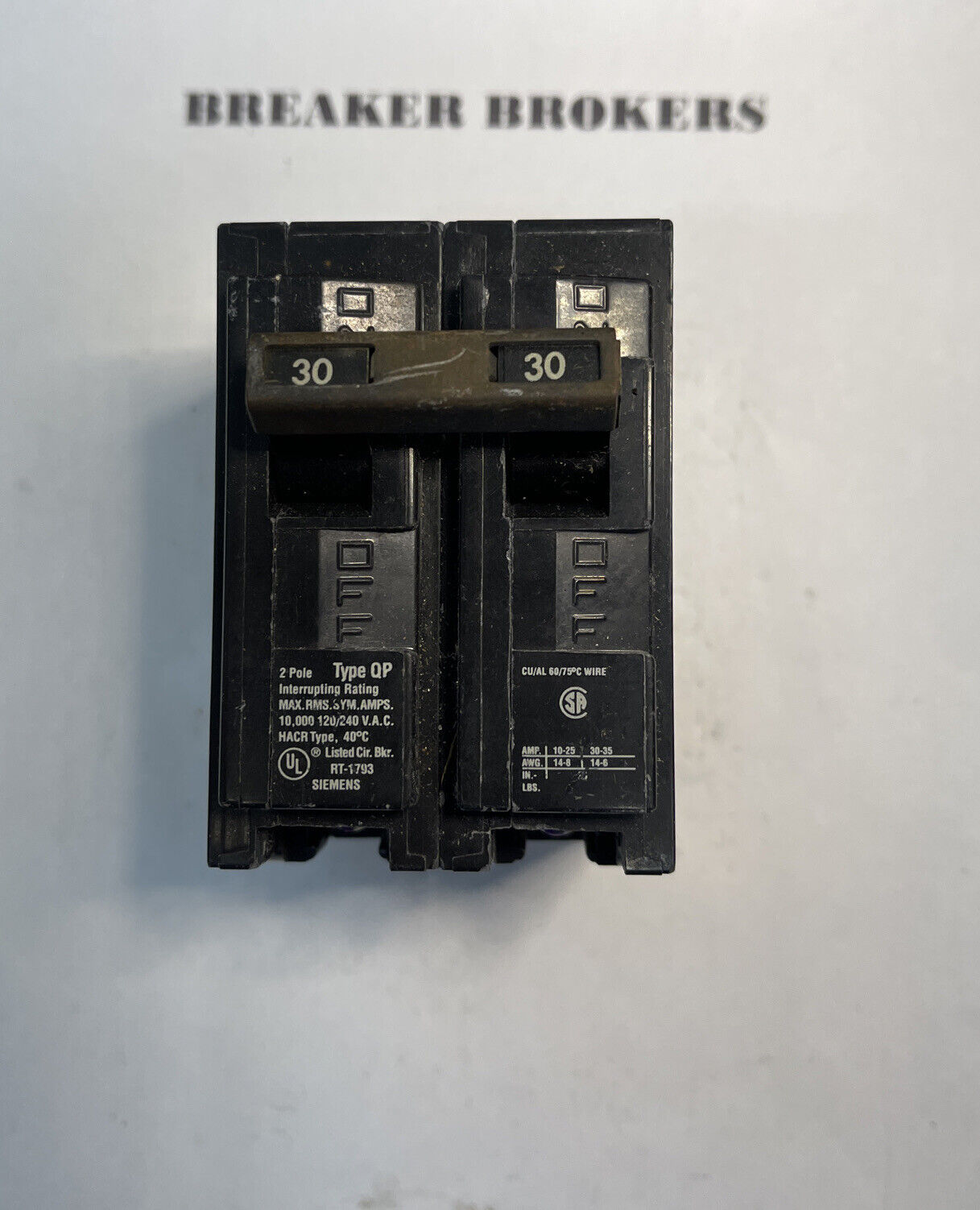 ITE GOULD SIEMENS Q230 2 Pole 30 Amp 120/240 Type QP Circuit Breaker SHIPS TODAY