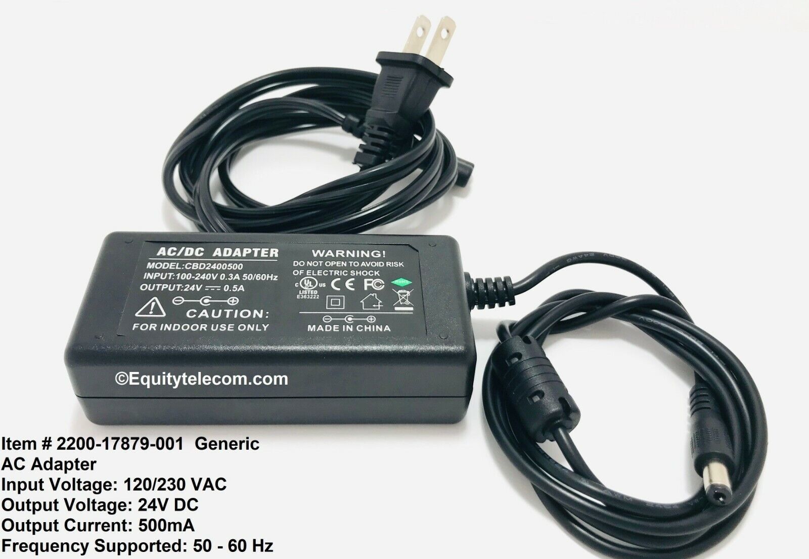 Polycom SoundPoint IP331 IP330 IP320 24V AC Adapter Generic 2200-17879-001