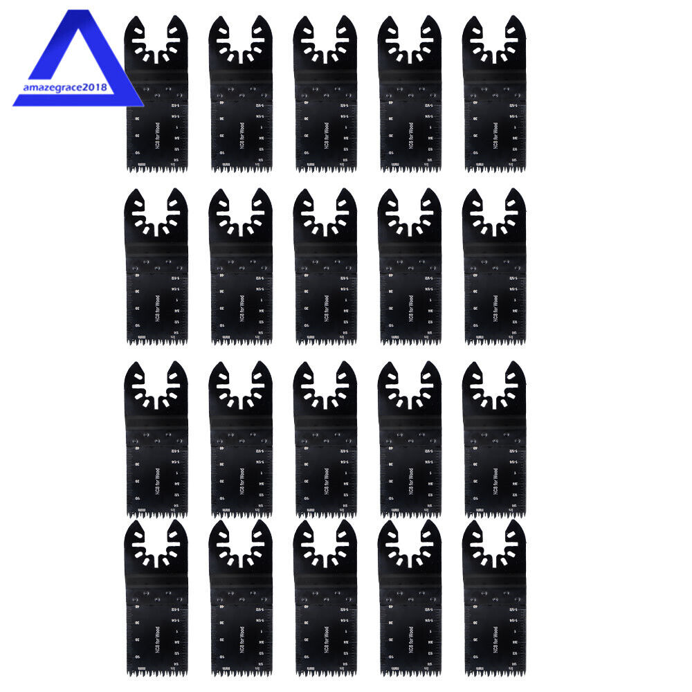 20pcs Oscillating For Wavy Tooth Multi Tool Blades Quick Release Saw Blades New