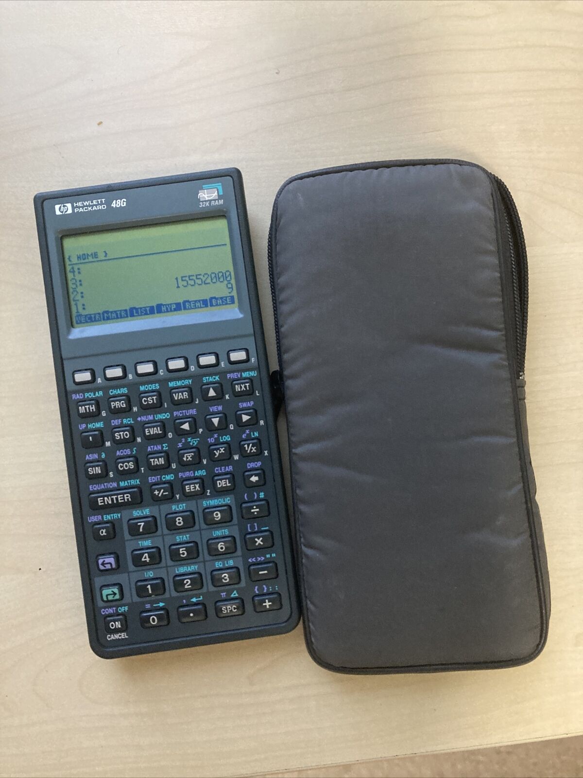 Hewlett Packard HP 48G Graphing Calculator With Case Tested No Manual