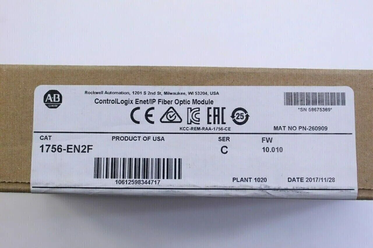 New Factory Sealed AB 1756-EN2F SER C ControlLogix ENET/IP Fiber Optic Module