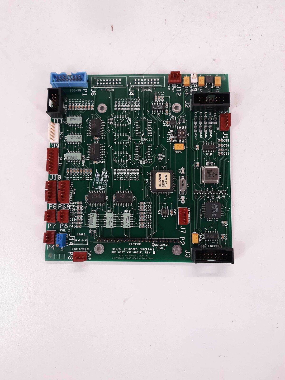 Haas Automation PCB 65-4031F rev.C Serial Keyboard Interface 