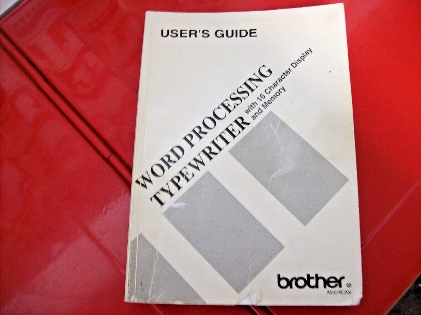 BROTHER ML-500 WORD PROCESSING TYPEWRITER USER\'S GUIDE