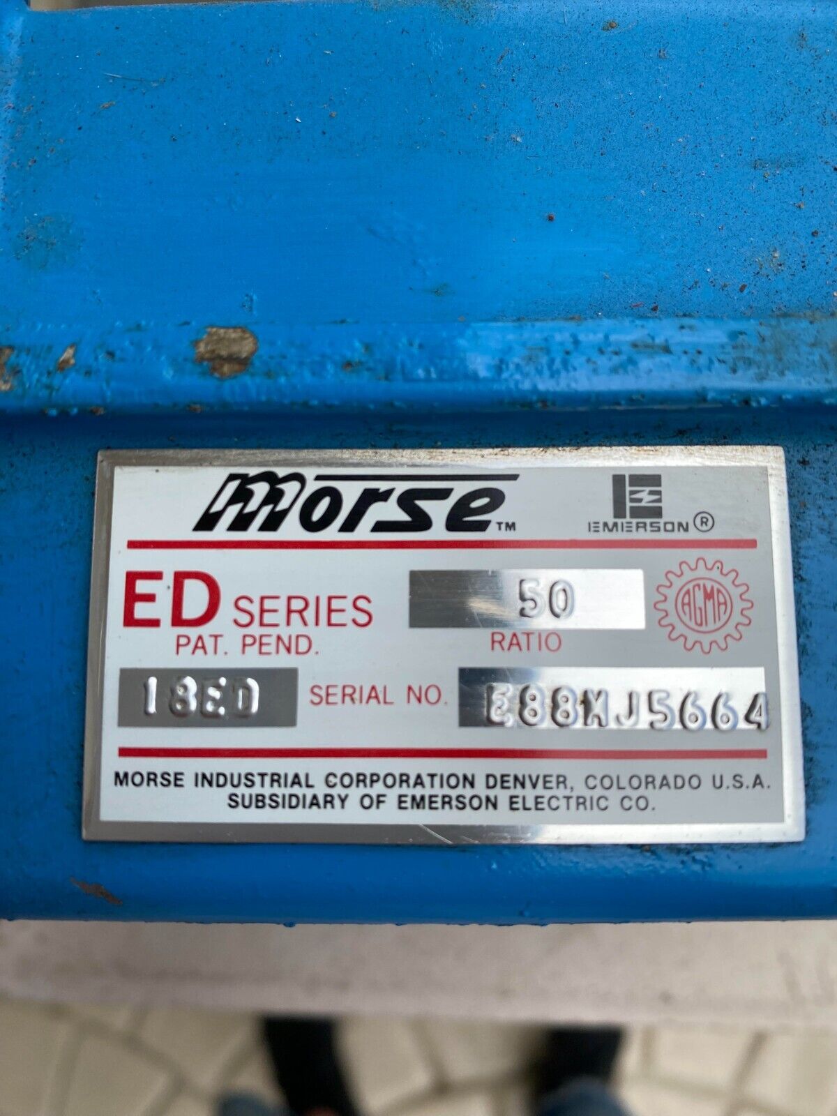 Morse 50-1 gear box