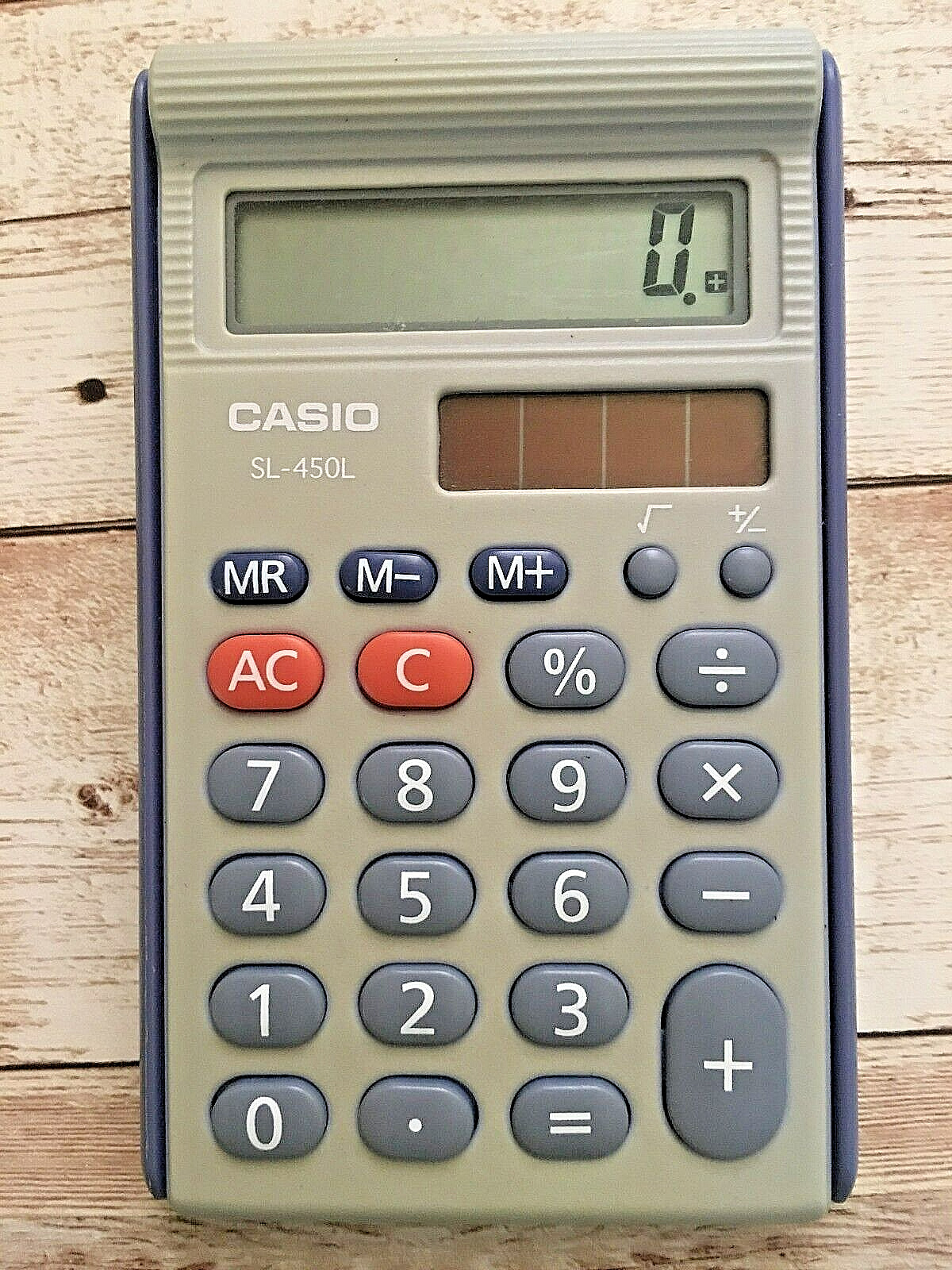 Casio Pocket Size Calculator SL-450L 8 Digit Large Screen Vintage