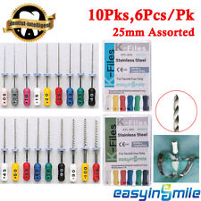 10Pks Dental Endodoncia Files  K-Files Root Canal Hand Endo File 25MM #6/8/10/15 picture