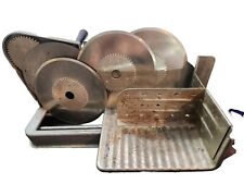 VINTAGE Silv A King HAND CRANK Meat Slicer W/Blades picture